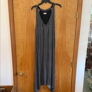 Anne Klein Black and White Printed Maxi Dress